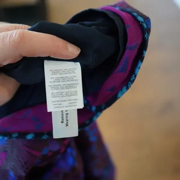 J.CREW Shift‎ Dress Womens Size 4 Midnight Floral Jacquard Sleeveless Split Neck - Picture 8 of 9